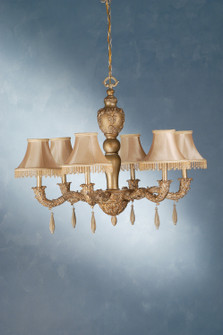 Monticello Six Light Chandelier in Satin Gold (57|69562)