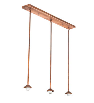 Moss Creek Three Light Ceiling Bar in Vintage Copper (57|69401)