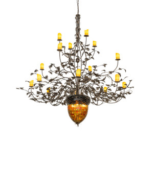 Greenbriar Oak 19 Light Chandelier in Antique Copper (57|69366)