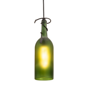 Tuscan Vineyard One Light Mini Pendant in Black Metal (57|69253)