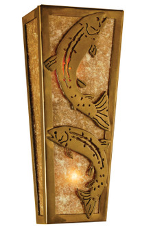 Leaping Trout Two Light Wall Sconce in Antique Copper (57|69242)