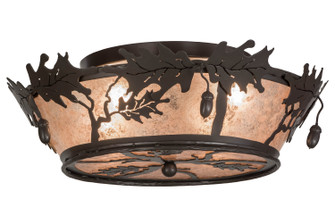Oak Leaf & Acorn Four Light Flushmount in Timeless Bronze (57|68932)