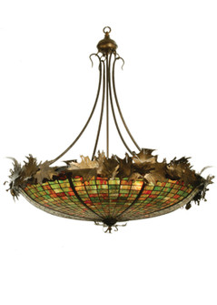 Greenbriar Oak Eight Light Pendant in Antique Copper (57|68577)