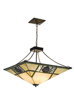 Pinecone Ridge Four Light Inverted Pendant in Antique Copper (57|68064)