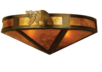 Northwoods Lone Bear Two Light Wall Sconce in Antique Copper (57|67990)
