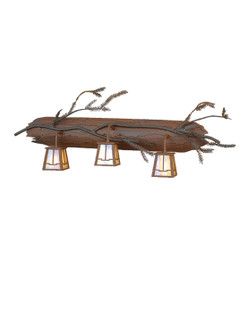 Pine Branch Three Light Vanity in Rust/Wrought Iron (57|67906)
