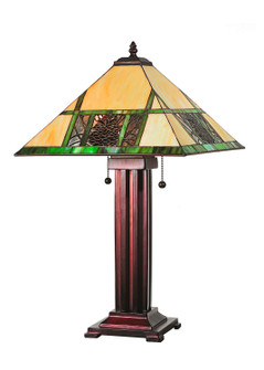 Pinecone Ridge Two Light Table Lamp in Mahogany Bronze (57|67851)