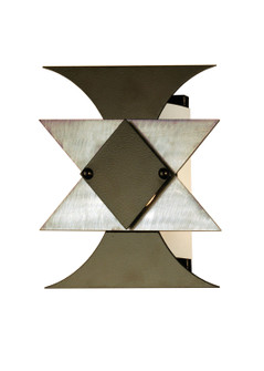 Butterfly One Light Wall Sconce in Steel,Black Chrome Vein (57|66626)