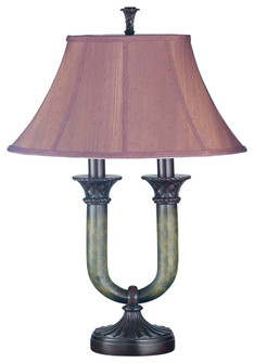 Cypress Two Light Table Lamp in Mahogany Bronze/Medici Brown & Seagrass (57|66032)