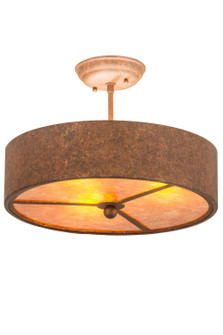 Starry Three Light Semi-Flushmount in Hand Painted Rust (57|65920)