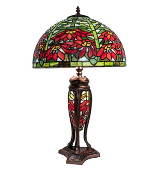 Tiffany Poinsettia 25''Table Lamp in Mahogany Bronze (57|65896)