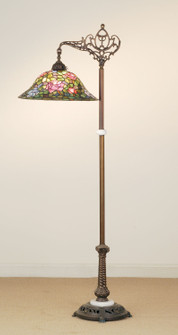 Tiffany Rosebush One Light Bridge Arm Floor Lamp in Mahogany Bronze (57|65831)