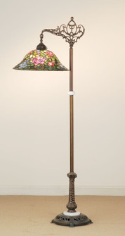 Tiffany Rosebush One Light Bridge Arm Floor Lamp in Craftsman Brown (57|65831)