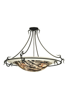 Metro Fusion Three Light Semi-Flushmount in Black Tex (57|65684)