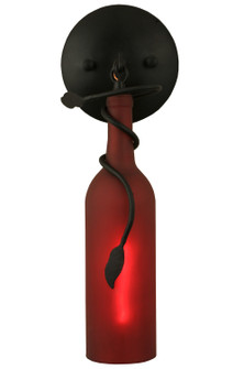 Tuscan Vineyard One Light Wall Sconce in Black Metal (57|65456)