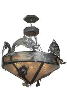 Catch Of The Day Six Light Inverted Pendant in Industrial Steel (57|65150)