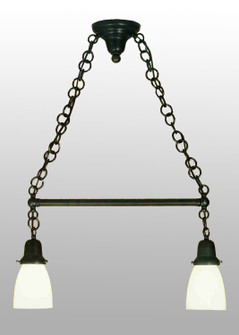 Revival Oyster Bay Two Light Island Pendant in Craftsman Brown (57|56601)