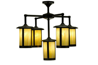 Fulton Five Light Chandelier in Craftsman Brown Craftsman Brown (57|52391)