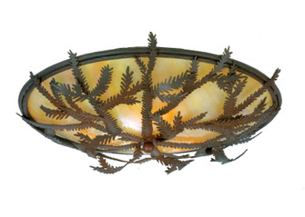 Pine Branch Three Light Flushmount in Rust & Wrought Iron (57|52390)