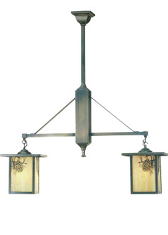 Hyde Park Two Light Island Pendant in Verdigris (57|52189)