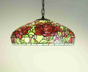 Tiffany Peony One Light Pendant in Mahogany Bronze (57|51860)