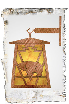 Lone Grizzly Bear One Light Wall Sconce in Antique Copper (57|51494)