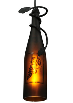 Tuscan Vineyard One Light Mini Pendant in Black Metal (57|51120)