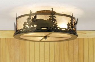 Moose At Dusk Two Light Flushmount in Antique Copper (57|51095)