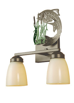 Leaping Trout Two Light Vanity in Pewter (57|51067)