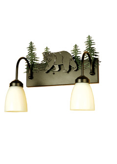 Lone Bear Two Light Vanity in Textured Black (57|51063)