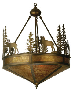 Wandering Moose Eight Light Inverted Pendant in Antique Copper (57|51026)