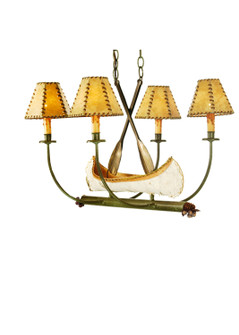Canoe Four Light Chandelier in Tarnished Copper (57|50944)