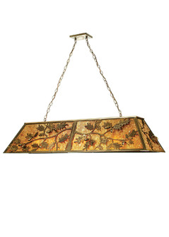 Oak Leaf & Acorn Nine Light Oblong Pendant in Antique Copper (57|50883)