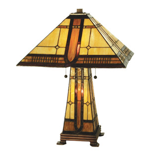 Sierra Prairie Mission Two Light Table Lamp in Rust (57|50805)