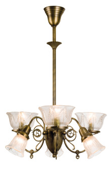 Revival Six Light Chandelier in Antique Brass (57|50758)