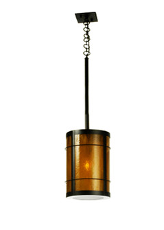 Villa One Light Pendant in Black Metal (57|50743)