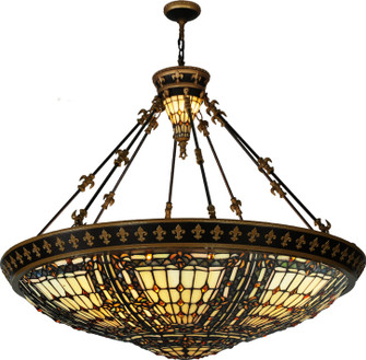Fleur-De-Lis Six Light Inverted Pendant in Copper Vein & Nu Gold (57|50250)
