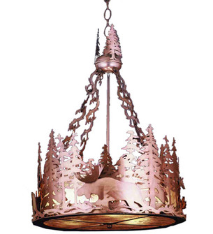 Moose At Dusk 12 Light Pendant in Antique Copper (57|50191)