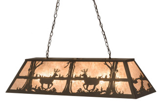 Deer At Lake 11 Light Pendant in Antique Copper (57|50123)