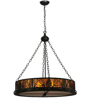 Mountain Pine Two Light Inverted Pendant in Black (57|50114)