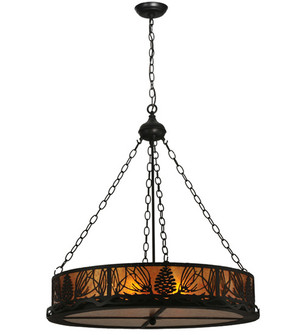 Mountain Pine Two Light Inverted Pendant in Black Metal (57|50114)