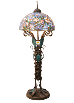 Tiffany Magnolia Three Light Floor Lamp in Antique Copper (57|49874)