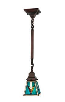 VALENCIA Mission One Light Mini Pendant in Ebna Amber Beige (57|48974)