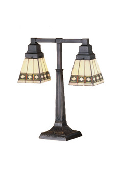 Diamond Band Mission Two Light Table Lamp in Mahogany Bronze (57|48204)