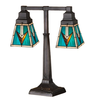 Valencia Mission Two Light Table Lamp in Mahogany Bronze (57|48200)