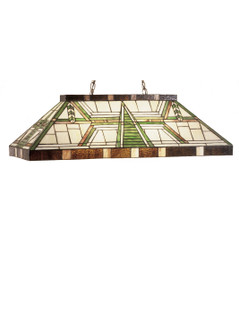 Dana House Six Light Oblong Pendant in Beige Amber (57|47975)