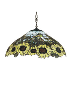 Wild Sunflower Three Light Pendant in Mahogany Bronze (57|47628)