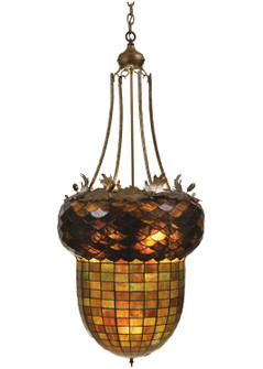 Greenbriar Oak Three Light Pendant in Antique Copper (57|47611)