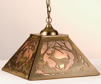 Deer At Dawn Two Light Pendant in Antique Copper (57|38690)