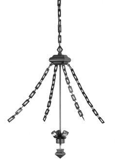 Mission Four Light Inverted Pendant Hardware in Mahogany Bronze (57|36195)